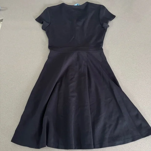 Zara Navy Dress with Bow Accent - Picture 7 of 9